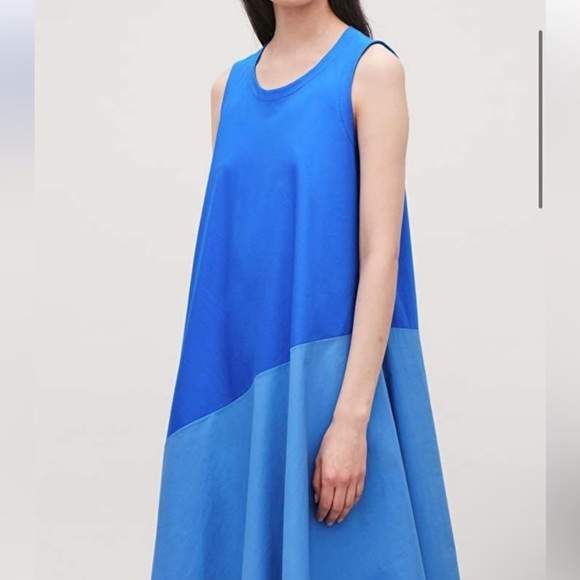 COS Asymmetrical Color Block Swing Dress - Picture 2 of 5